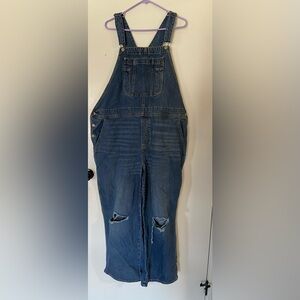 Wide Leg Baggy Jean Overalls Women’s Plus
